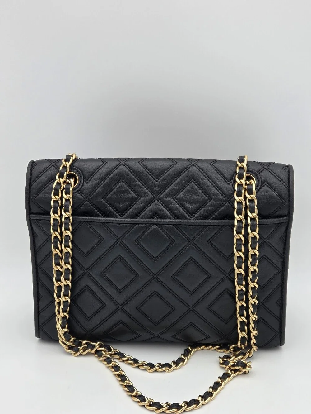 Tory Burch Fleming Farida Charm Bag In Black